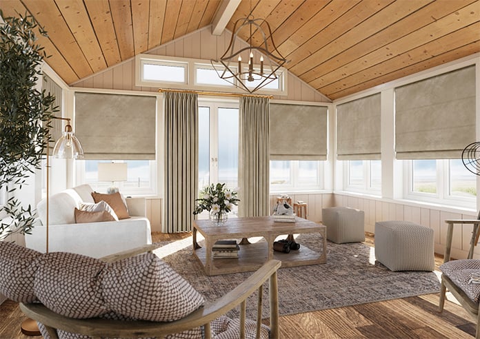 Odessa Velvet, Putty - Twist&Fit Roman Blind - Image 7